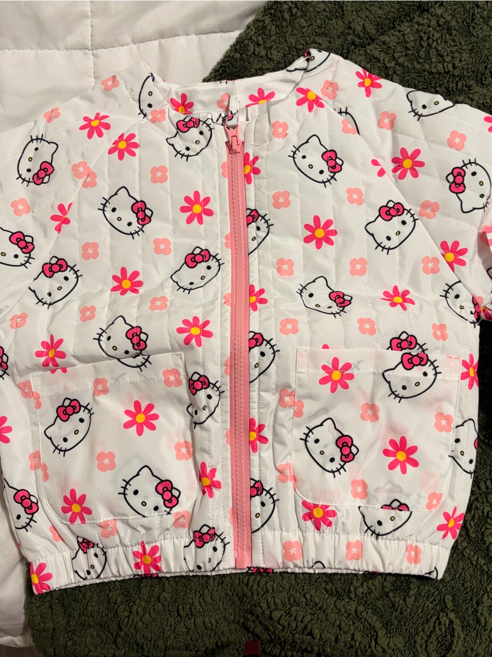Hello Kitty White and Pink Floral Kids Jacket